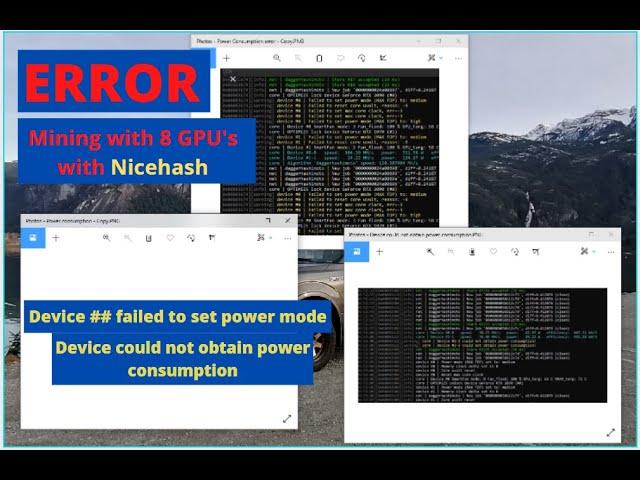 How to fix power consumption ERROR - multiple GPU with Nicehash