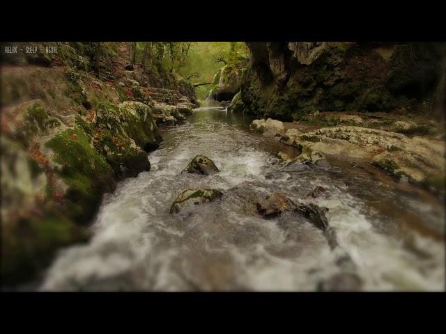 Relaxing Rain & Soothing River Sounds Near a Beautiful Waterfall in the Rocky Mountains - 10 Hours