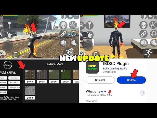 IBD3D Plugin App New Update New Mod-Ghost Raider Character Mar 2025 Update Indian Bikes Driving 3d