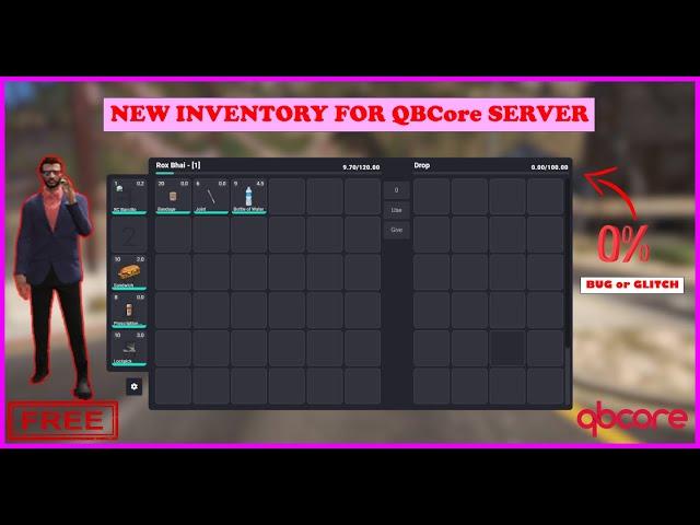 QBCore New Advance Inventory | Free Script | Fivem Tutorial & Installation 2023 | RX Development