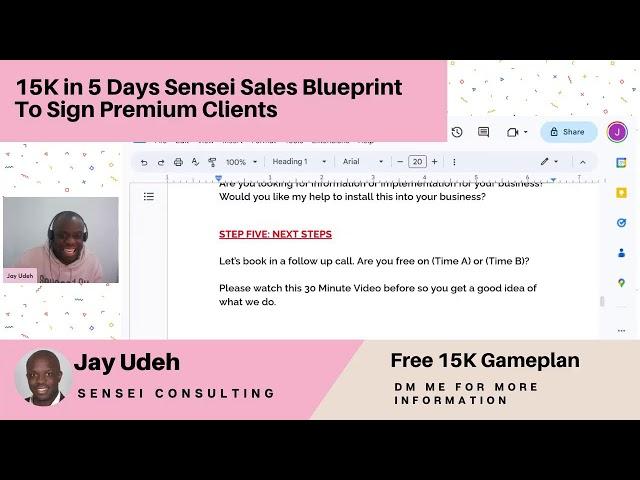 15K in 5 Days Sensei Sales System