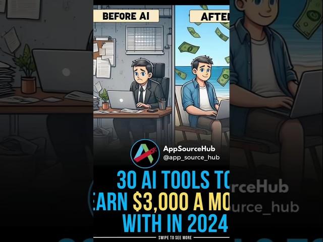 30 AI TOOLS TO EARN $3000 A MONTH WITH IN 2025 #shorts #earn #ai