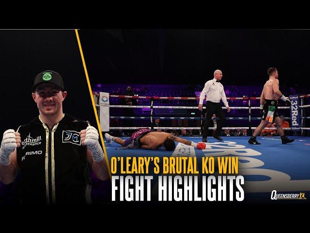 BRUTAL KNOCKOUT  Pierce O'Leary unleashes a huge left hook