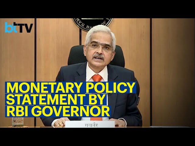 RBI Governor Shaktikanta Das Delivers Monetary Policy Statement