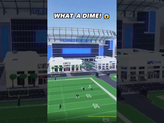 I THREW A PERFECT DIME!  (ULTIMATE FOOTBALL ROBLOX) #roblox #shorts