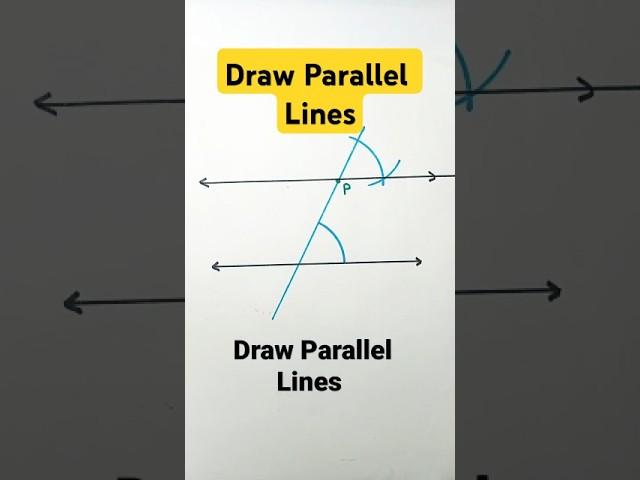 Construction Of Parallel lines | Practical Geometry