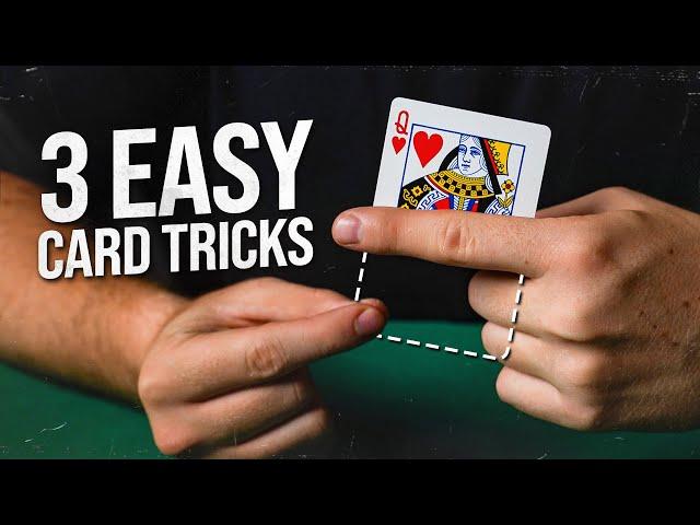 3 EASY Card Tricks YOU Can LEARN In 5 MINUTES