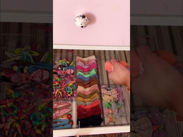 Organizing my 6yo hair accessories! Subscribe for more organizing tips!