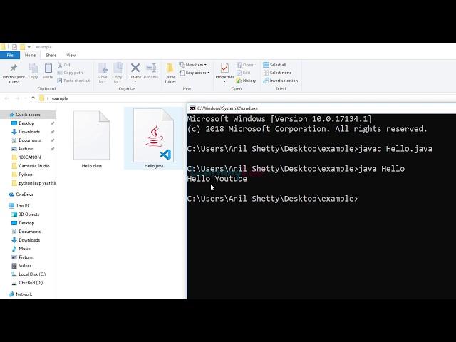 How to Compile and Run Java Program in Command Prompt ( With Packages ) on Windows 10