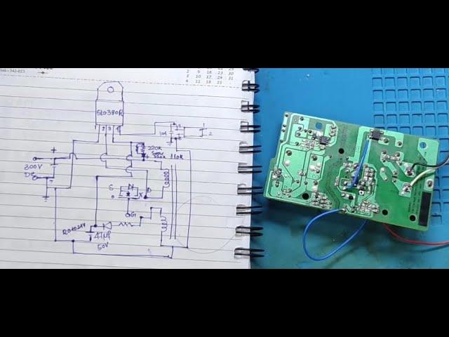 HOW TO MODIFY A MONITOR SMPS WITH 5LO380R STR | MOSFET DRIVER FAILED | FULL EXPLANATION WITH DIAGRAM