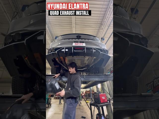 #hyundai #elantra QUAD #EXHAUST SLICE&DICE bumper mod #kdm #fabrication #welding #customexhausts