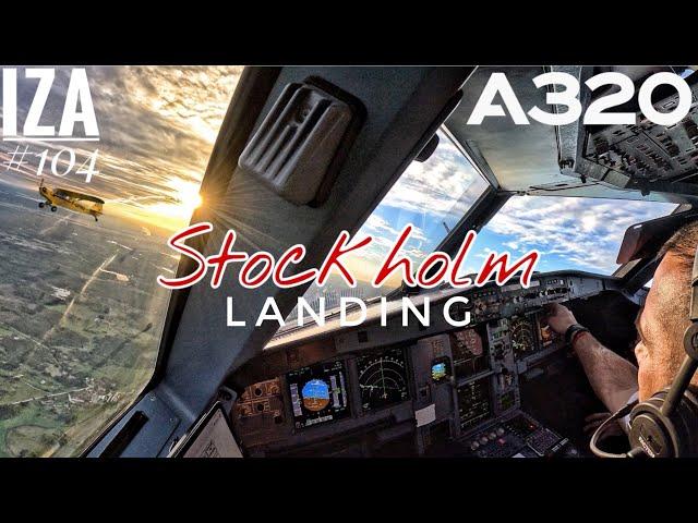 A321 ARN  Stockholm | LANDING 19L | 4K Cockpit View | ATC & Crew Communications