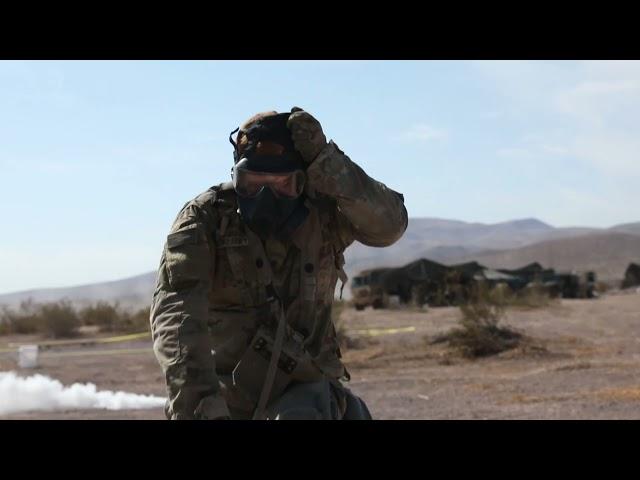 45th Infantry Brigade Combat Team participate in exercise to treat a chemically contaminated soldier