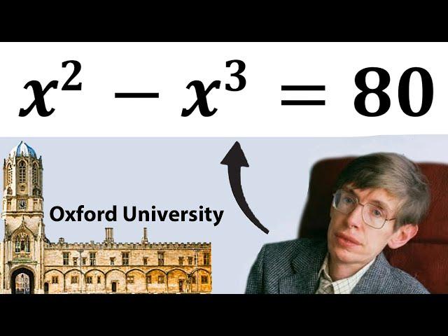 A tricky question from Oxford University Interview