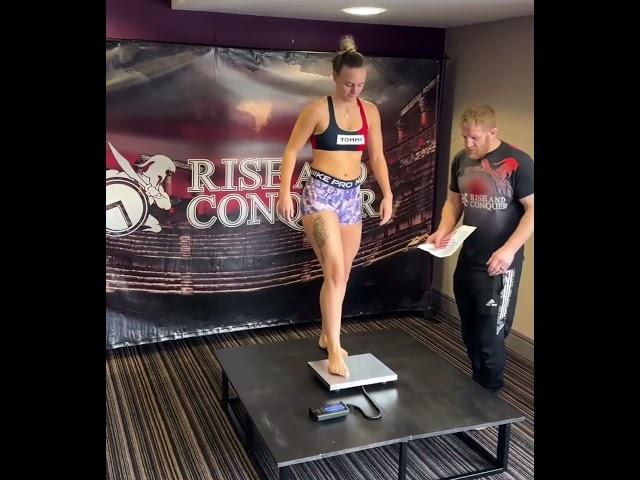 Simoné Abley vs. Noor Oosterhoff - Weigh-in Face-Off - (Rise and Conquer 14) - /r/WMMA