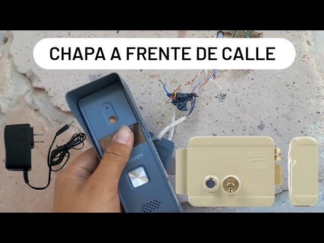 Como conectar una Chapa Eléctrica a un Video Portero | cables de chapa en Frente de Calle #hikvision