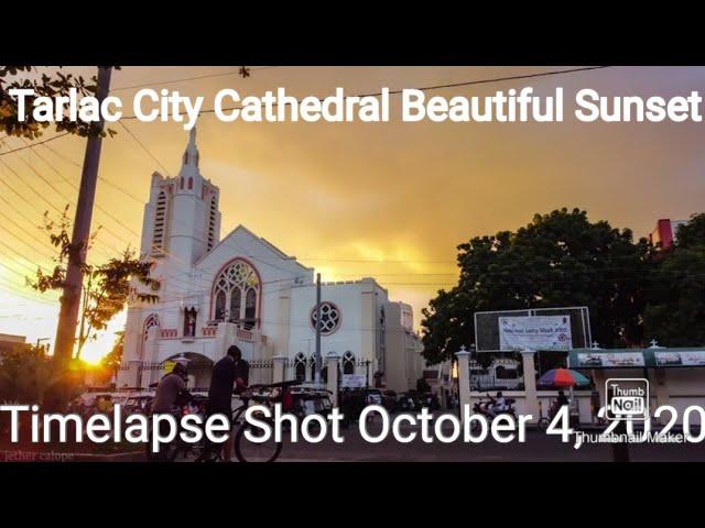 Tarlac City  Cathedral Beautiful Sunset Time-lapse Shot