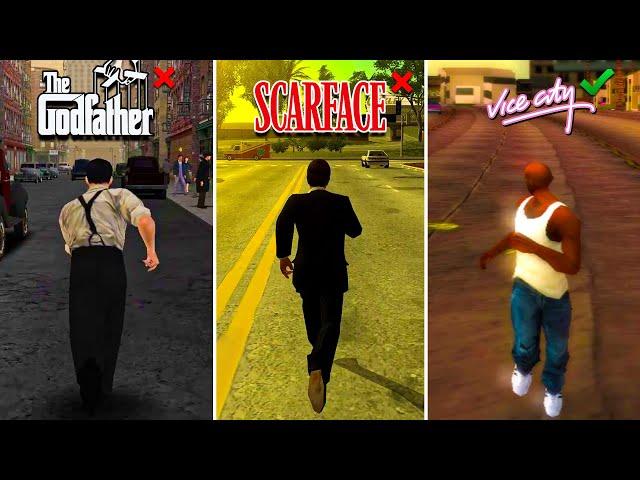 Godfather vs Scarface vs Vice City Stories TRIANGLE Comparison | 2006 Physics #2