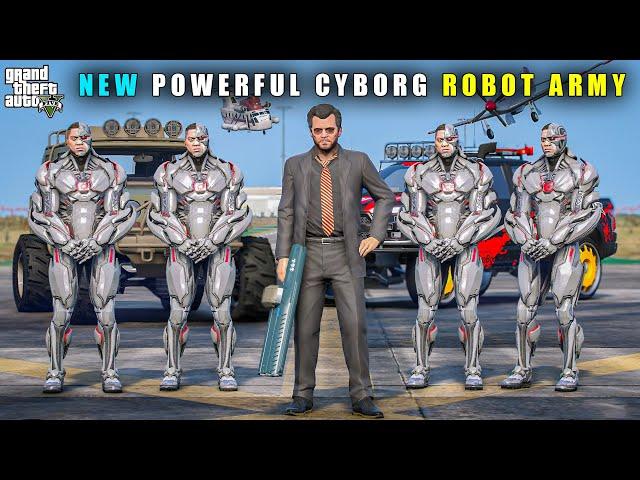 GTA 5 : MICHAEL'S MOST POWERFUL CYBORG ROBOT ARMY || BB GAMING