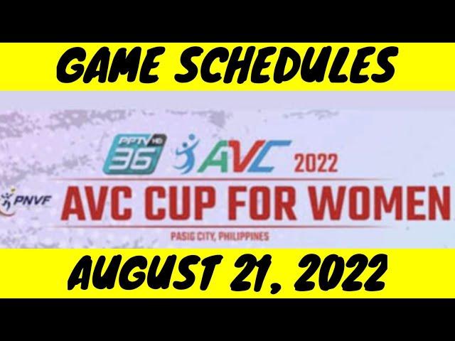 2022 AVC GAME SCHEDULES| August 21, 2022 | Elimination Round Women's Volleyball Update