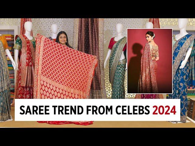 Latest Celebrity Saree Styles - MUST have Sarees for Weddings 2025 | Trending Celebrity Saree Looks