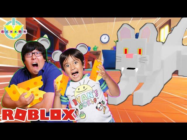 Ryan Escapes Cat Attack in Roblox! Let’s Play Roblox Cat Attack with Ryan’s Daddy!