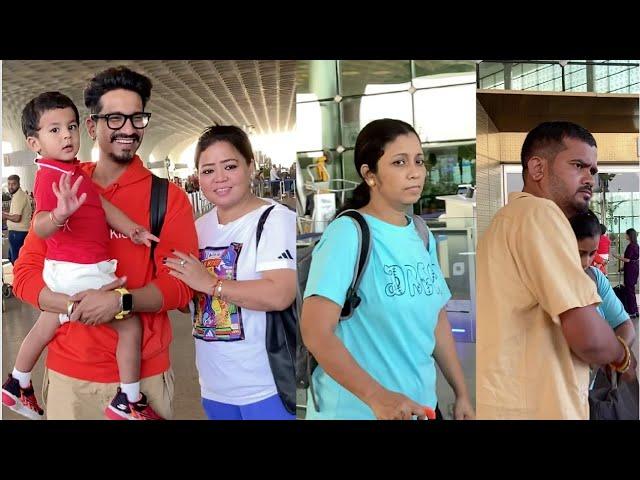 Bharti Singh With Son Golla, Hubby Harsh, Rupa Didi, Munna Leaves For Europe Trip