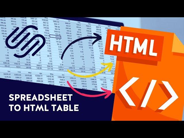 How to Convert a Spreadsheet to a HTML Table - No understanding of code needed!