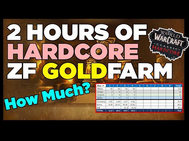  2 Hours of Zul'Farrak Graveyard Gold Farming | WoW Classic Hardcore Frost Mage