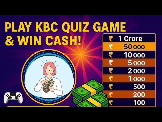 KBC QUIZ GAME 2025 |  Play Online Free & Win a Virtual Crore! 