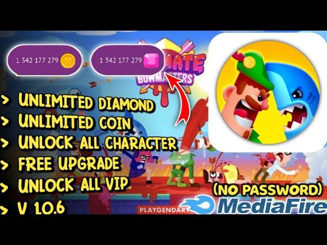 dwonload ultimate bowmasters mod apk versi 1.0.6 unlimited diamond NO PASSWORD