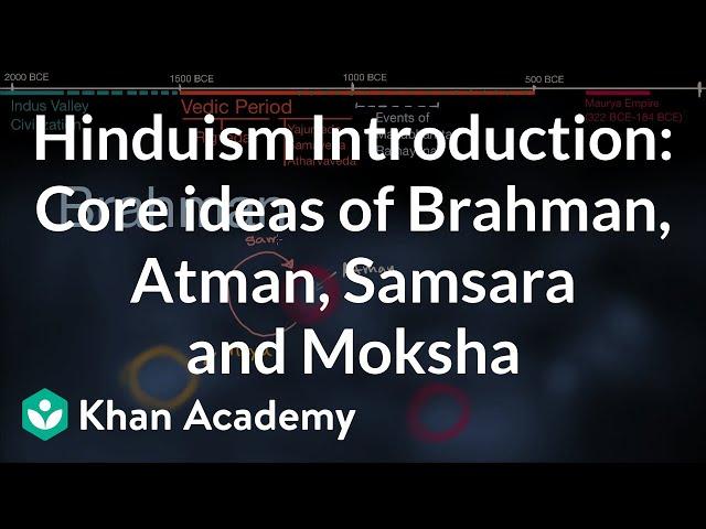 Hinduism Introduction: Core ideas of Brahman, Atman, Samsara and Moksha | History | Khan Academy