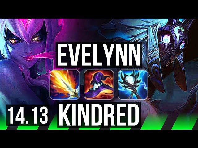 EVELYNN vs KINDRED (JGL) | 11 solo kills, Legendary, 31/2/3, 60k DMG, 900+ games | VN Master | 14.13