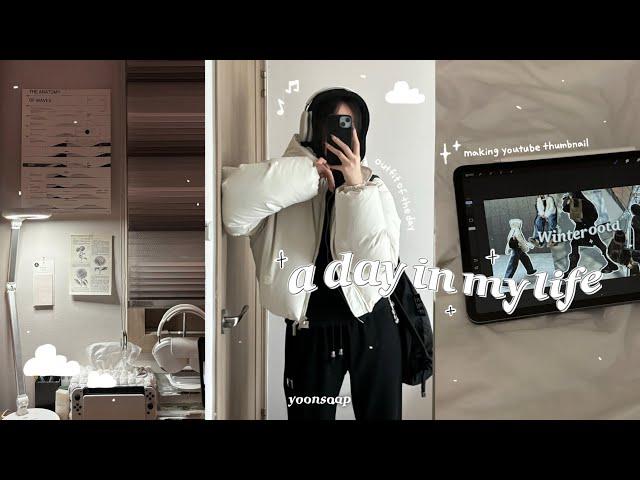 [SUB] a day in my life vlog ˖ ִ ་ . a productive day : cooking, video editing, hair&workout routine!