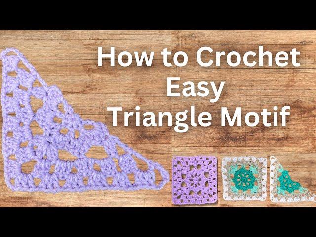 LEFT HAND Amelia Crochet Triangle Motif Tutorial  Part 2 of 3