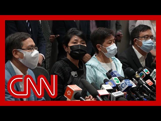 Hong Kong pro-democracy lawmakers resign en masse