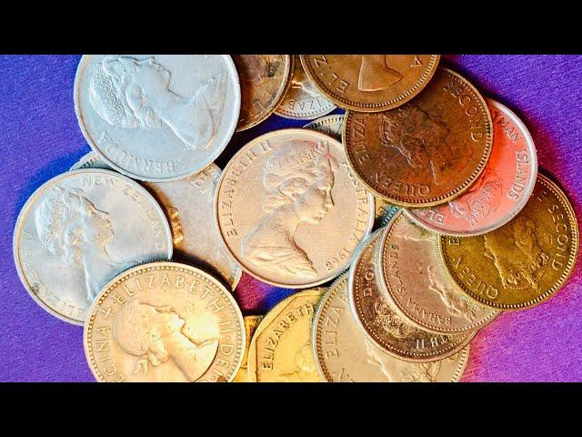 QUEEN ELIZABETH II COINS - 18 DIFFERENT COUNTRIES -  Collect them all!