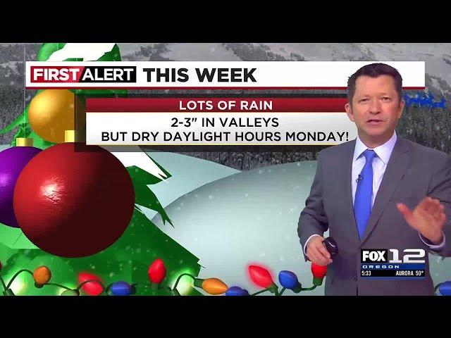 FOX 12 Oregon Sunday evening weather forecast for Portland (12/22)