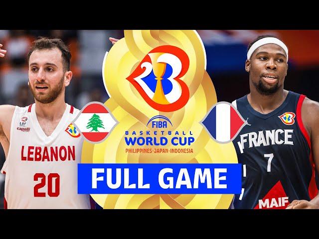 Lebanon v France | Full Basketball Game | FIBA Basketball World Cup 2023