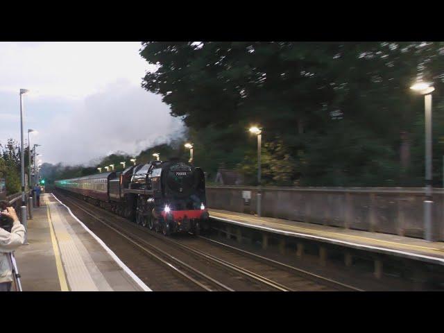 70000 'Britannia' Chases The Express Through Shawford - 8/9/24