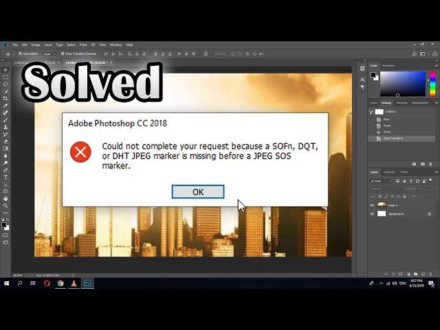 How to Fix Could not complete your request because a SOFn, DQT | Photoshop Error Fix