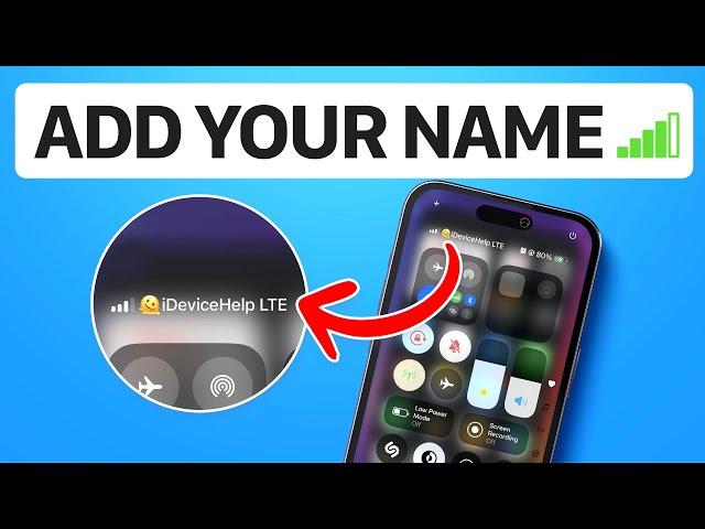 How to add Your Name on your iPhone Carrier Logo