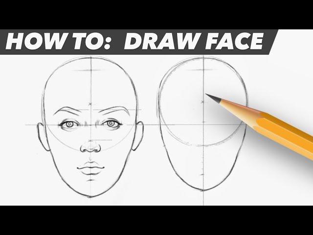 How To: Draw Face | Easy Beginner Proportion Tutorial