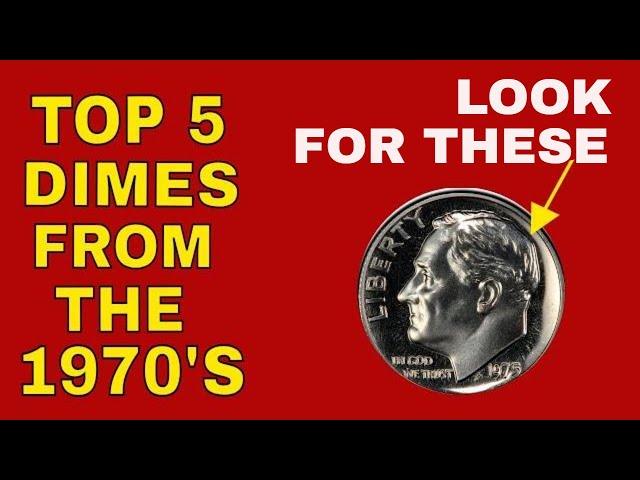 Top 5 rare dimes worth money from the 70's! Valuable Roosevelt dimes to look for!