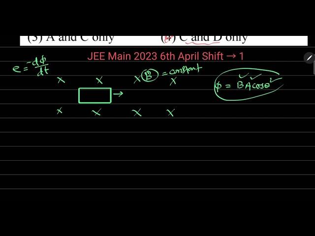 The induced emf can be produced in a coil by | JEE Main 2023 6th April