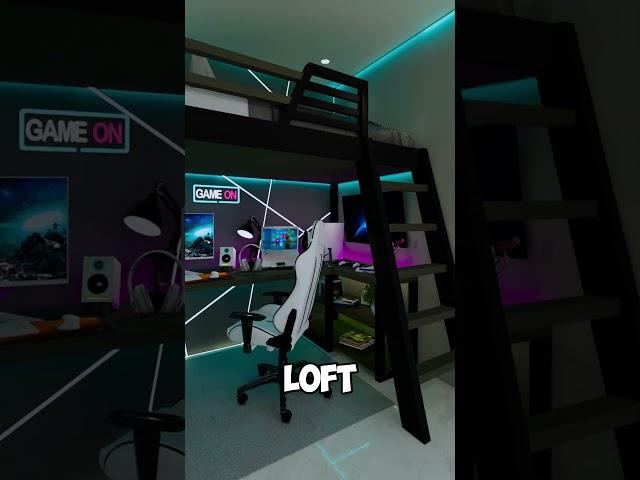 Building a GAMING LOFT bed can maximize your SMALL bedroom space.