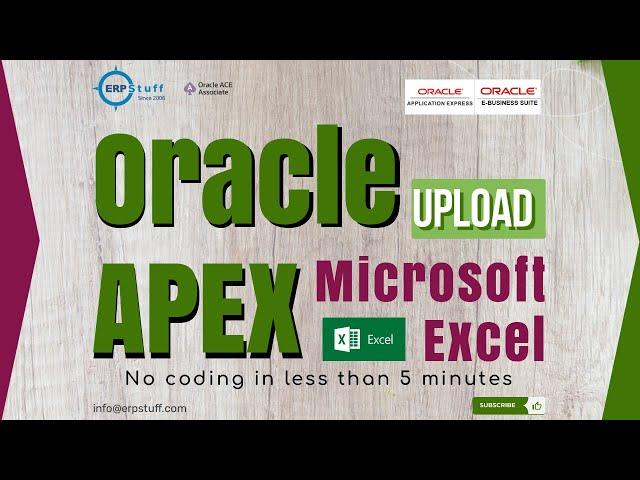 Upload data from Excel to Oracle Database Table using Oracle APEX without any coding