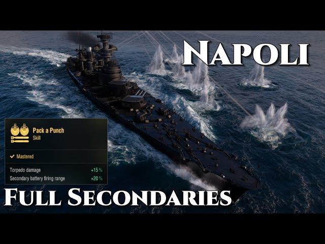 World of Warships: Napoli - Full Secondaries With 11 km Range