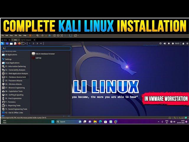 How to Install Kali Linux In VMware Workstation 2024  Process of Kali Linux Installation in VMware