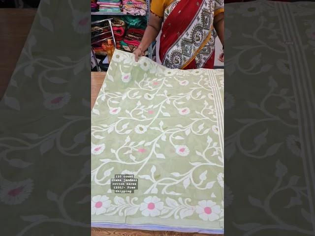 Dhaka handloom jamdani cotton saree 1200/- Free Shipping